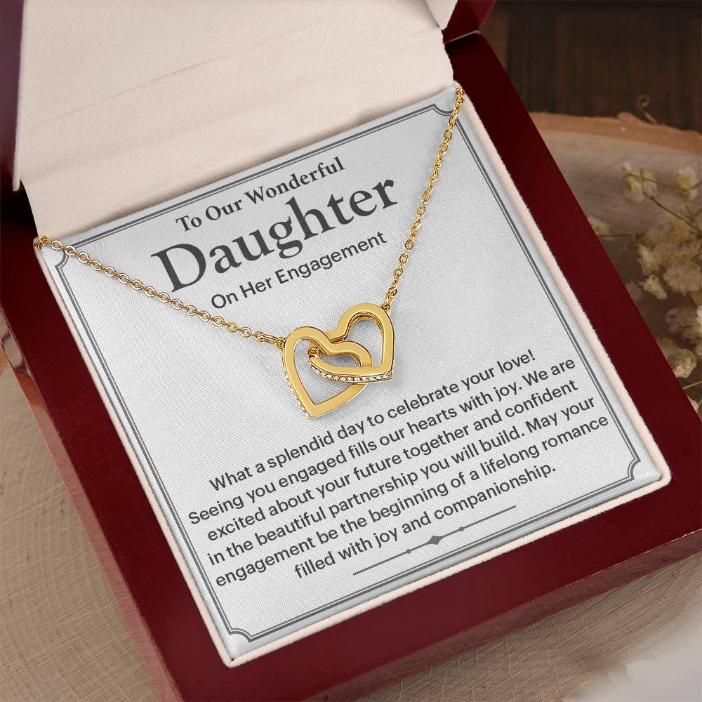 To Our Wonderful Daughter Daughter Engagement Necklace Engagement Gift For Daughter Sentimental Gift For Daughter’s Engagement Jewelry Gift For Daughter’s Engagement Wedding Journey Gift For Daughter Jewelry Gift For Daughter Special Engagement Gift