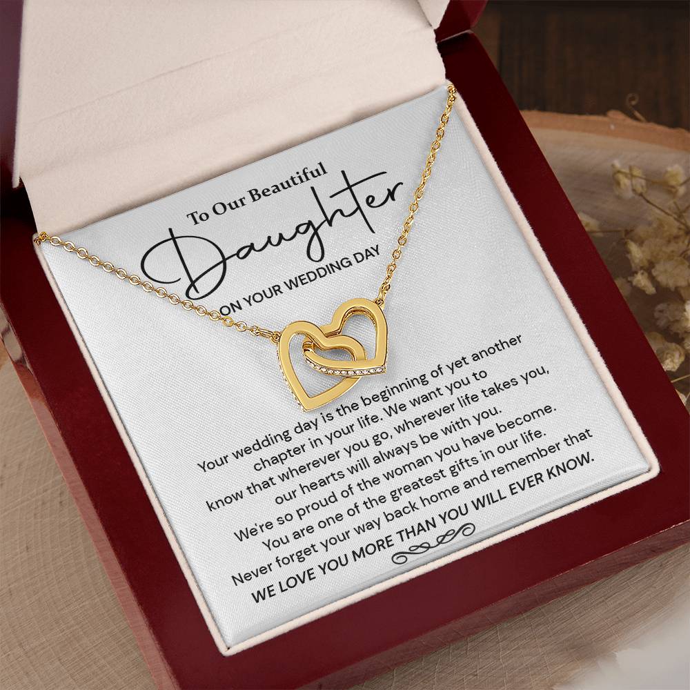 To Our Beautiful Daughter On Your Wedding Day Daughter Wedding Day Gift Wedding Necklace For Daughter Sentimental Wedding Gift For Daughter Meaningful Wedding Gift From Parents Celebrating Daughter On Wedding Day Emotional Gift For Daughter From Parents