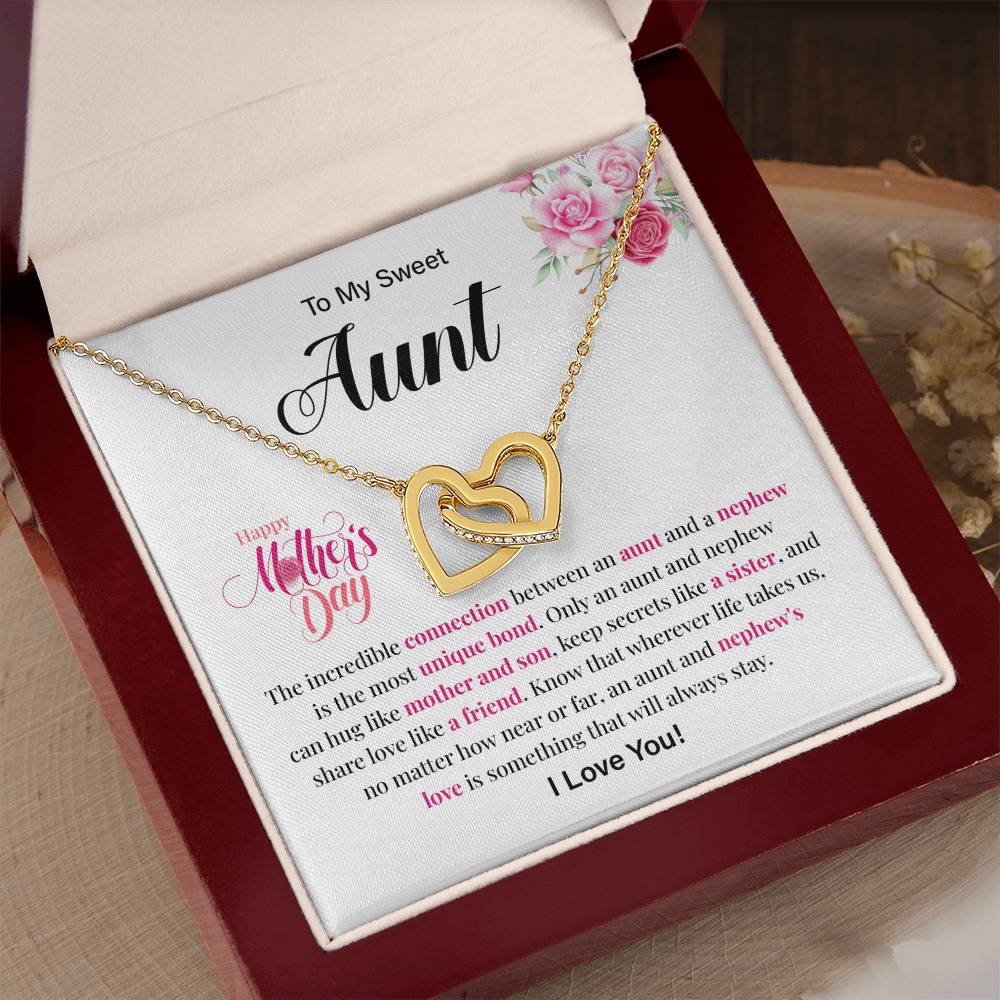 Mother’s Day Gift for Aunt from Nephew – Hearts Necklace