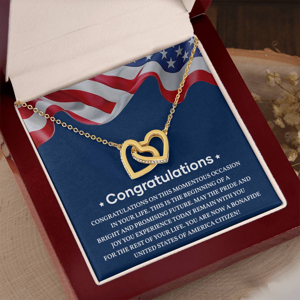 Congratulations Necklace For New U.s. Citizen Necklace For U.s. Citizen Amelia Gift For New American Patriot Proud New Citizen Jewelry Necklace For Becoming A U.s. Citizen U.s. Patriot Achievement Necklace Necklace For Achieving U.s. Citizenship