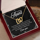 To My Aunt Interlocking Hearts Necklace – Meaningful Gift for Aunt, Appreciation Jewelry, Birthday Gift from Niece or Nephew
