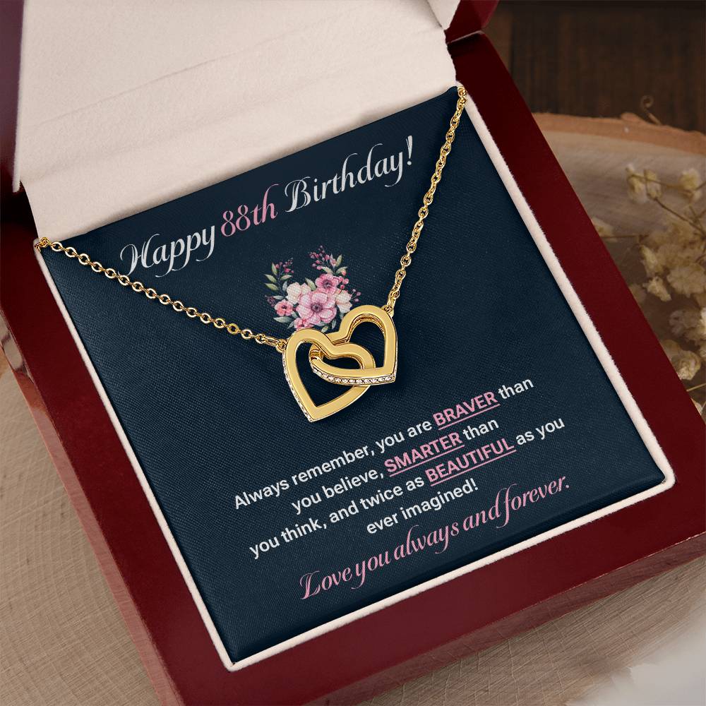 88th Birthday Jewelry Gift for Women with Message Card