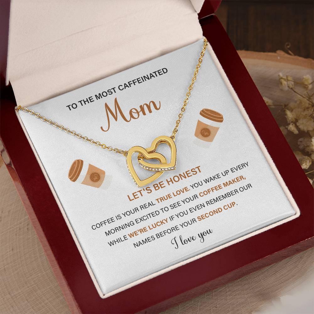 To The Most Caffeinated Mom Caffeinated Mom Necklace Gift Best Mom Ever Necklace Bond With Mom Necklace Spiritual Bond With Mom Necklace Forever Loved Mom Necklace Eternal Bond With Mom Necklace Thoughtful Gift For Mom Unique Gift For Mother-child Bond