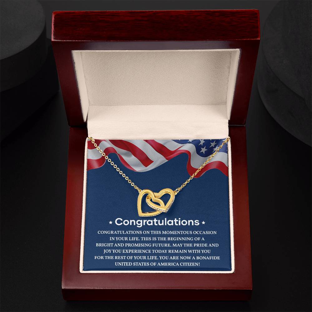 Congratulations Necklace For New U.s. Citizen Necklace For U.s. Citizen Amelia Gift For New American Patriot Proud New Citizen Jewelry Necklace For Becoming A U.s. Citizen U.s. Patriot Achievement Necklace Necklace For Achieving U.s. Citizenship