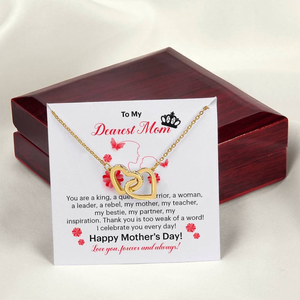 Dearest Mom Necklace Gift – Mother’s Day Message Card