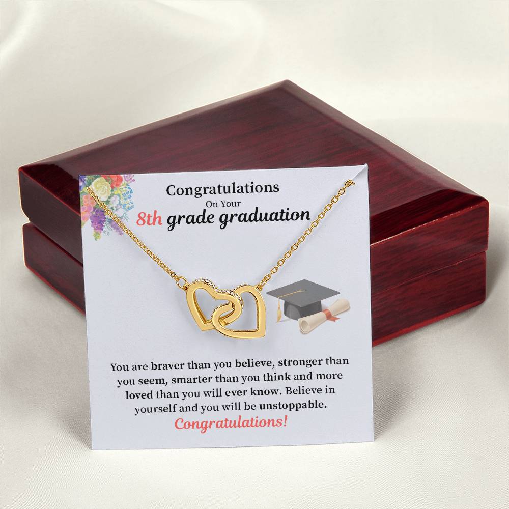8th Grade Graduation Necklace Gift for Daughter or Granddaughter