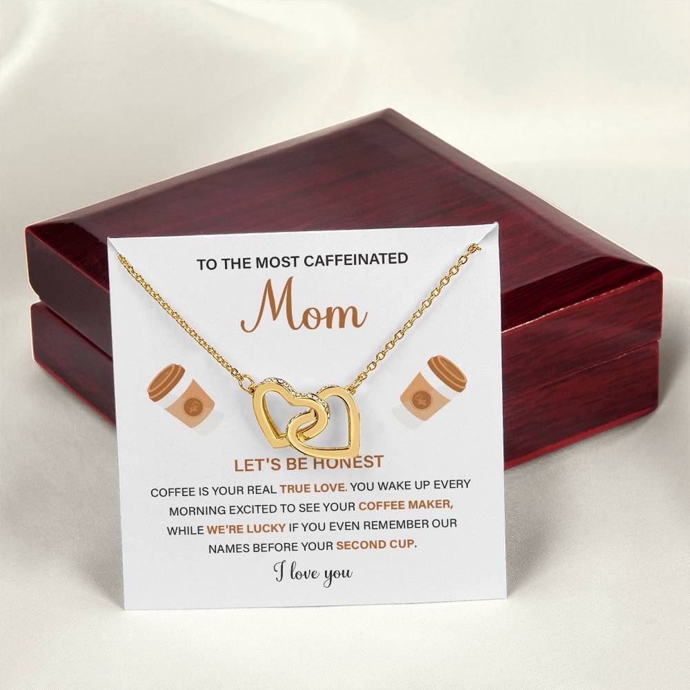 To The Most Caffeinated Mom Caffeinated Mom Necklace Gift Best Mom Ever Necklace Bond With Mom Necklace Spiritual Bond With Mom Necklace Forever Loved Mom Necklace Eternal Bond With Mom Necklace Thoughtful Gift For Mom Unique Gift For Mother-child Bond