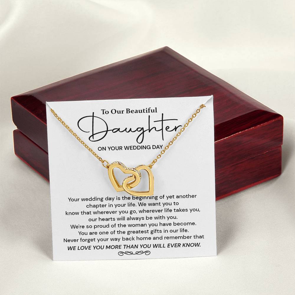 To Our Beautiful Daughter On Your Wedding Day Daughter Wedding Day Gift Wedding Necklace For Daughter Sentimental Wedding Gift For Daughter Meaningful Wedding Gift From Parents Celebrating Daughter On Wedding Day Emotional Gift For Daughter From Parents