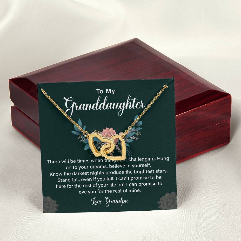 Granddaughter Necklace from Grandpa With Gift Box