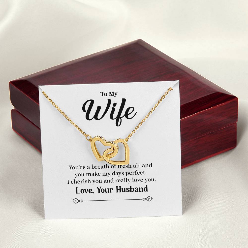 Romantic Necklace Gift for Wife from Husband with Message