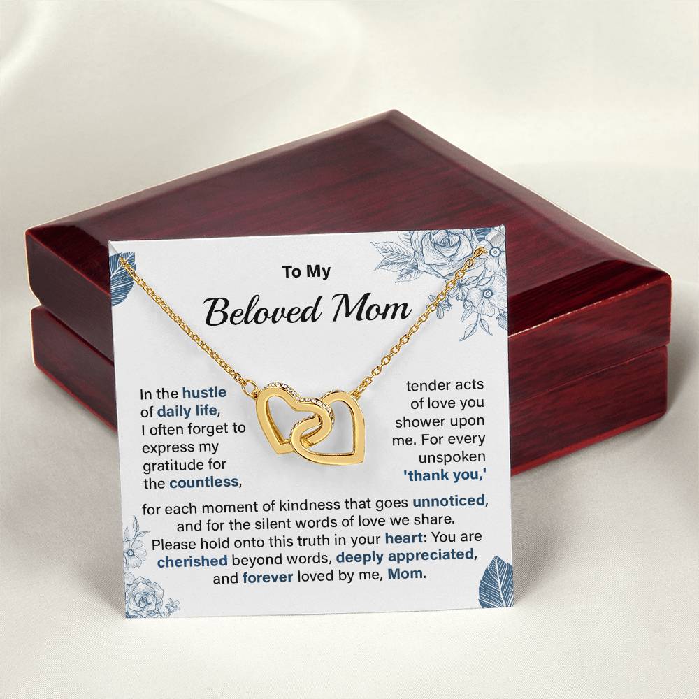 Beloved Mom Necklace Gift from Daughter or Son