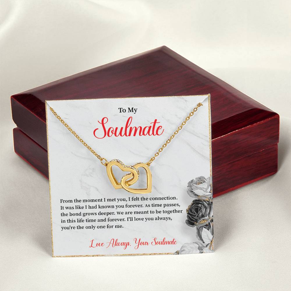 Soulmate Necklace for Her – Interlocked Hearts Gift Box