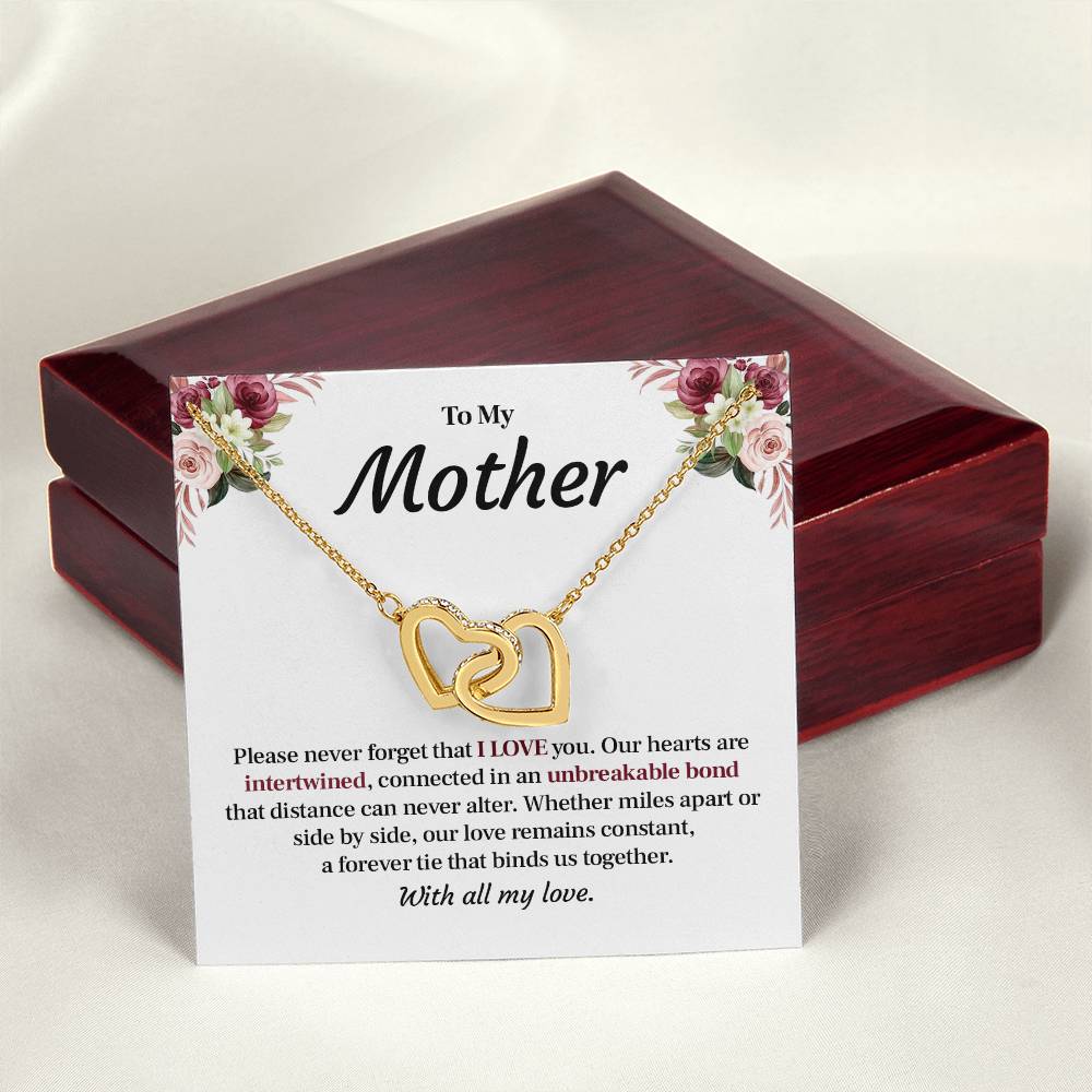 To My Mom Necklace Gift with Heartfelt Message