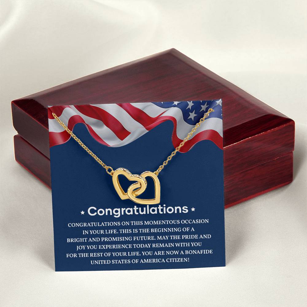 Congratulations Necklace For New U.s. Citizen Necklace For U.s. Citizen Amelia Gift For New American Patriot Proud New Citizen Jewelry Necklace For Becoming A U.s. Citizen U.s. Patriot Achievement Necklace Necklace For Achieving U.s. Citizenship