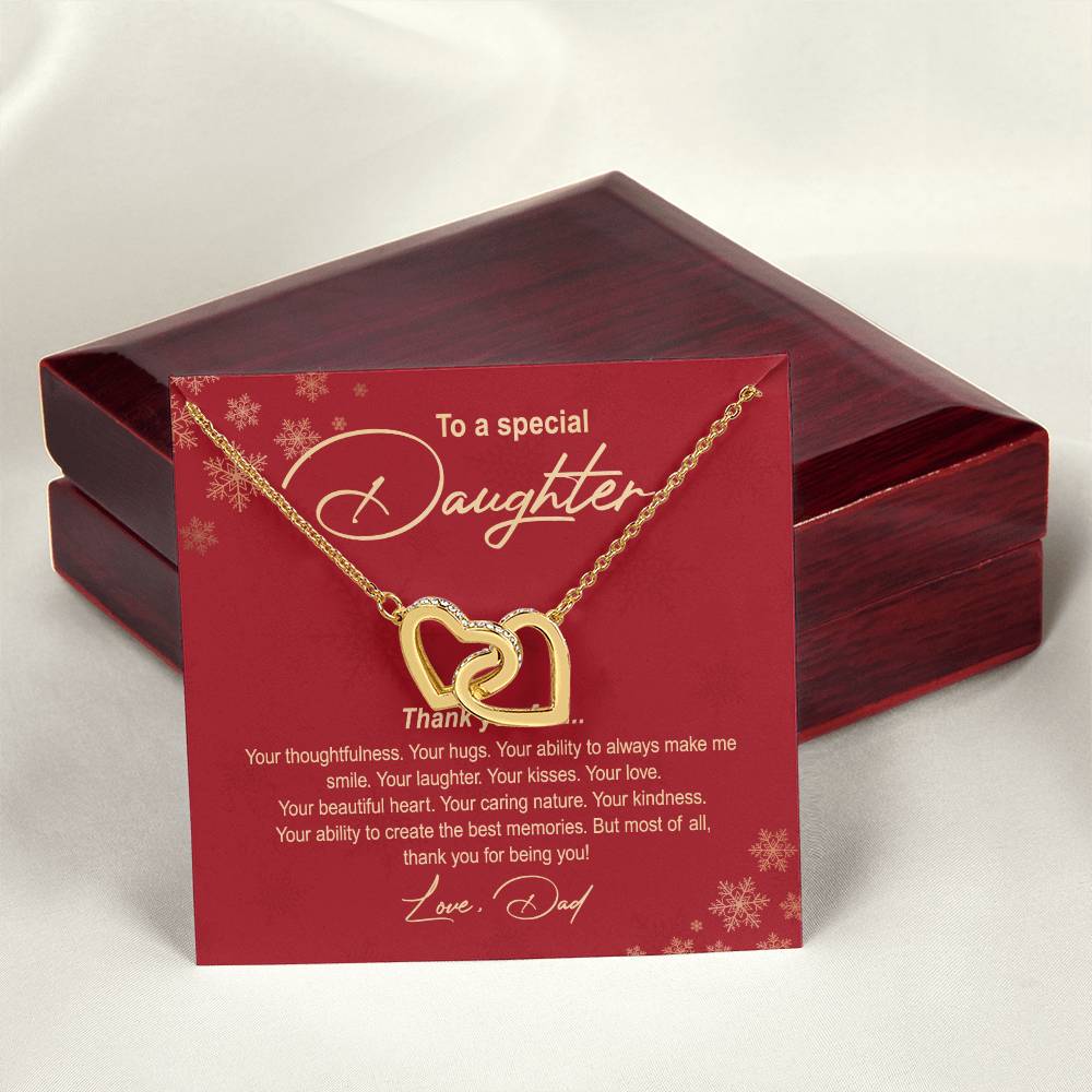 Christmas Gift for Daughter from Dad Hearts Necklace Box