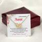 Aunt Necklace Gift for Mother’s Day from Niece with Message Card