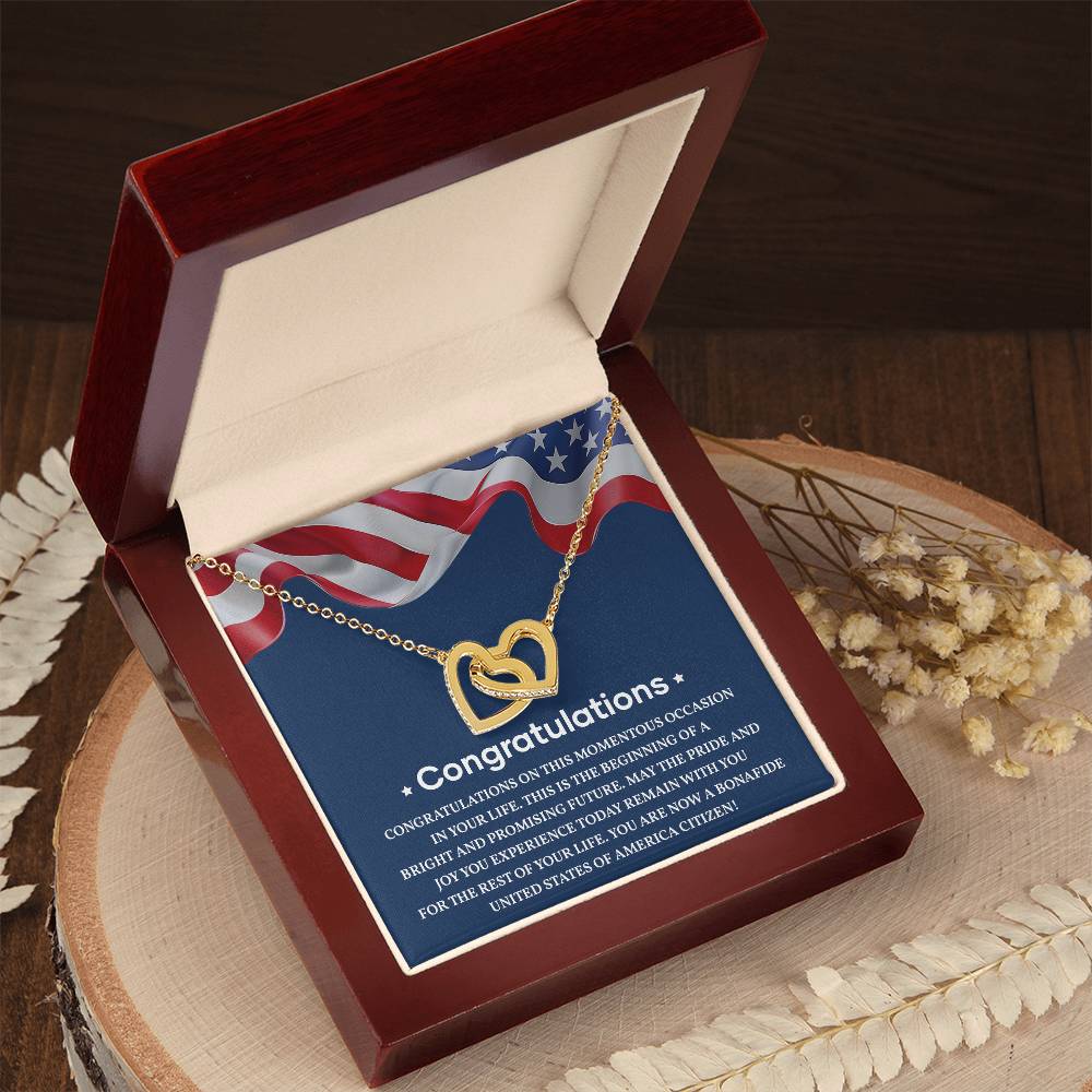 Congratulations Necklace For New U.s. Citizen Necklace For U.s. Citizen Amelia Gift For New American Patriot Proud New Citizen Jewelry Necklace For Becoming A U.s. Citizen U.s. Patriot Achievement Necklace Necklace For Achieving U.s. Citizenship