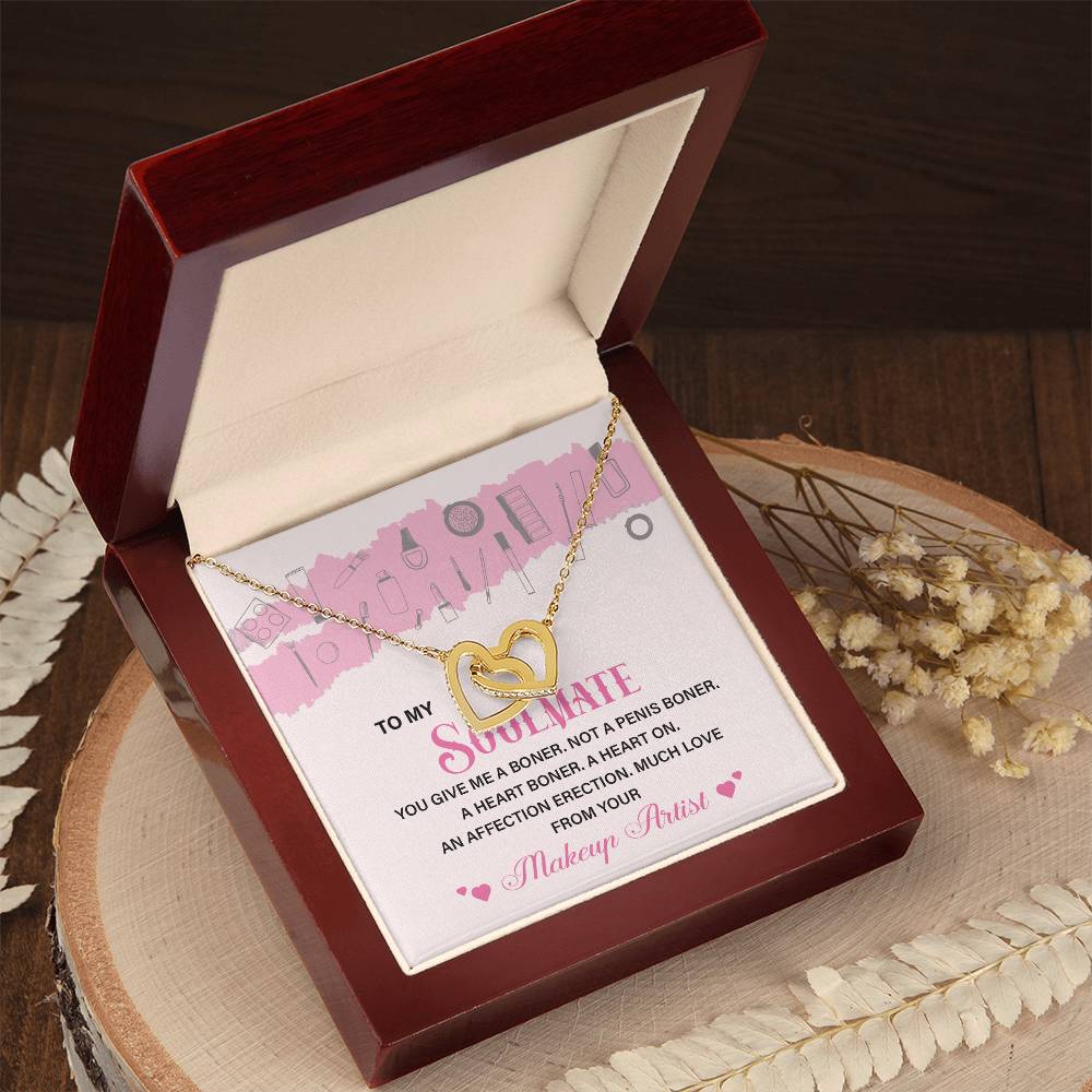 Makeup Artist Soulmate Necklace with Message Card