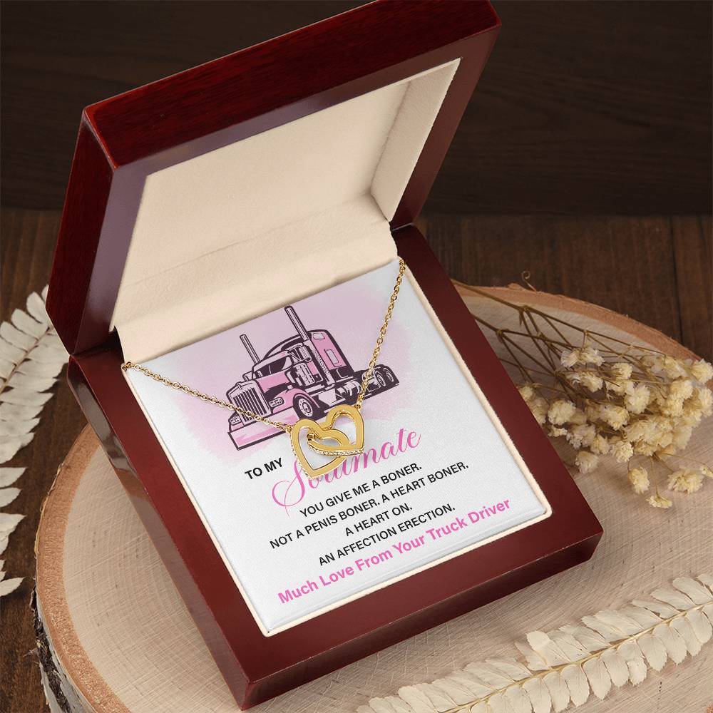 Funny Truck Driver Gift for Her – Heart Necklace Box