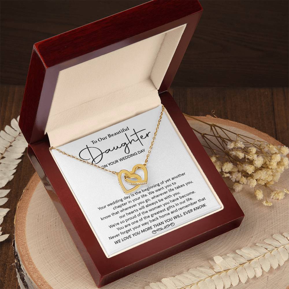 To Our Beautiful Daughter On Your Wedding Day Daughter Wedding Day Gift Wedding Necklace For Daughter Sentimental Wedding Gift For Daughter Meaningful Wedding Gift From Parents Celebrating Daughter On Wedding Day Emotional Gift For Daughter From Parents