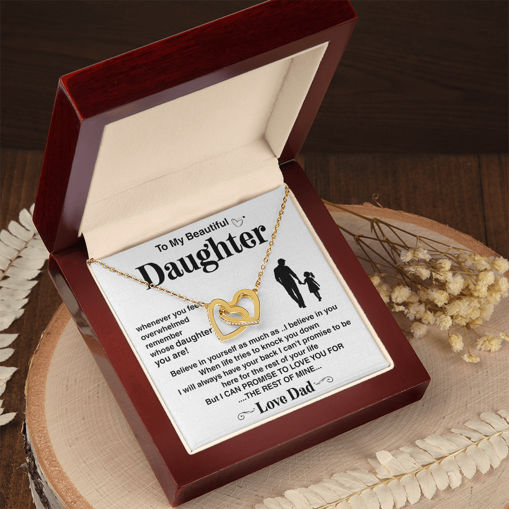 Dad to Daughter Necklace Gift, Father Daughter Sentimental Jewelry