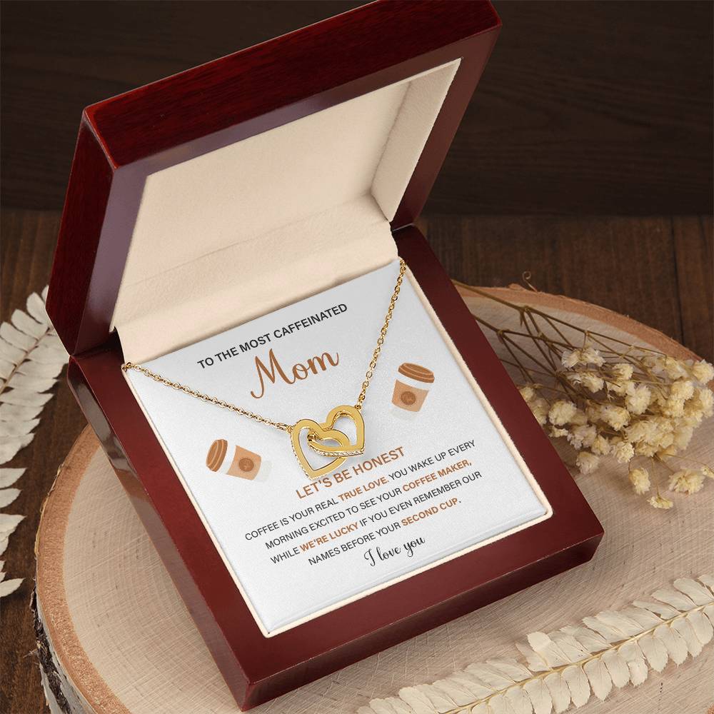 To The Most Caffeinated Mom Caffeinated Mom Necklace Gift Best Mom Ever Necklace Bond With Mom Necklace Spiritual Bond With Mom Necklace Forever Loved Mom Necklace Eternal Bond With Mom Necklace Thoughtful Gift For Mom Unique Gift For Mother-child Bond