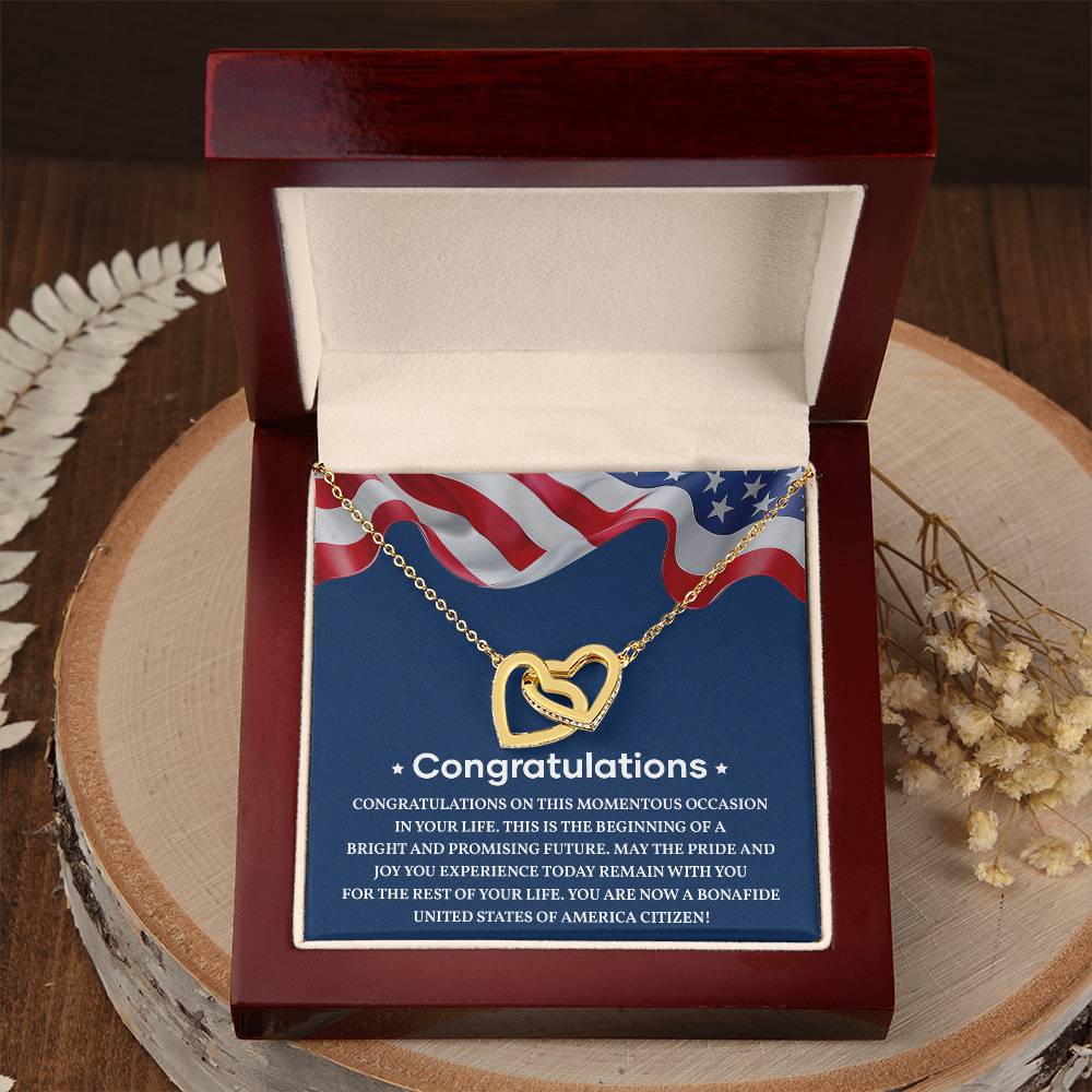 Congratulations Necklace For New U.s. Citizen Necklace For U.s. Citizen Amelia Gift For New American Patriot Proud New Citizen Jewelry Necklace For Becoming A U.s. Citizen U.s. Patriot Achievement Necklace Necklace For Achieving U.s. Citizenship