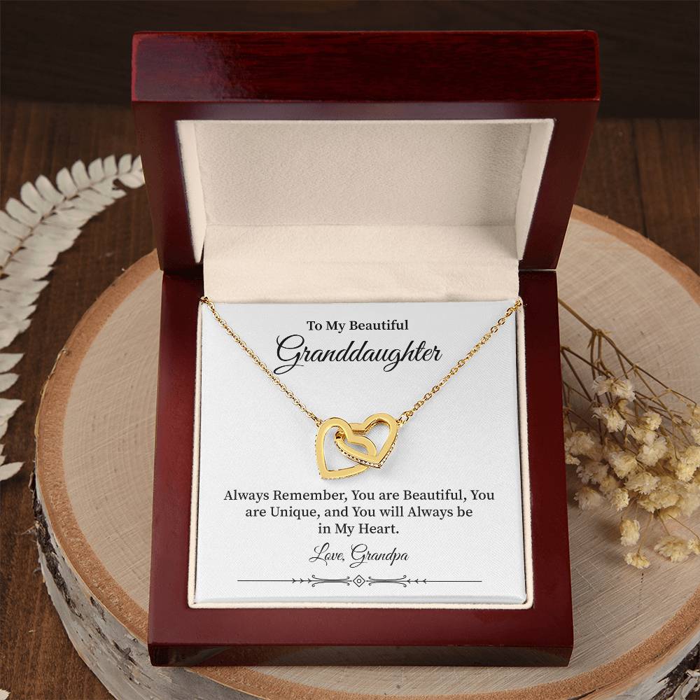 Granddaughter Gift from Grandpa – Interlocking Hearts Necklace