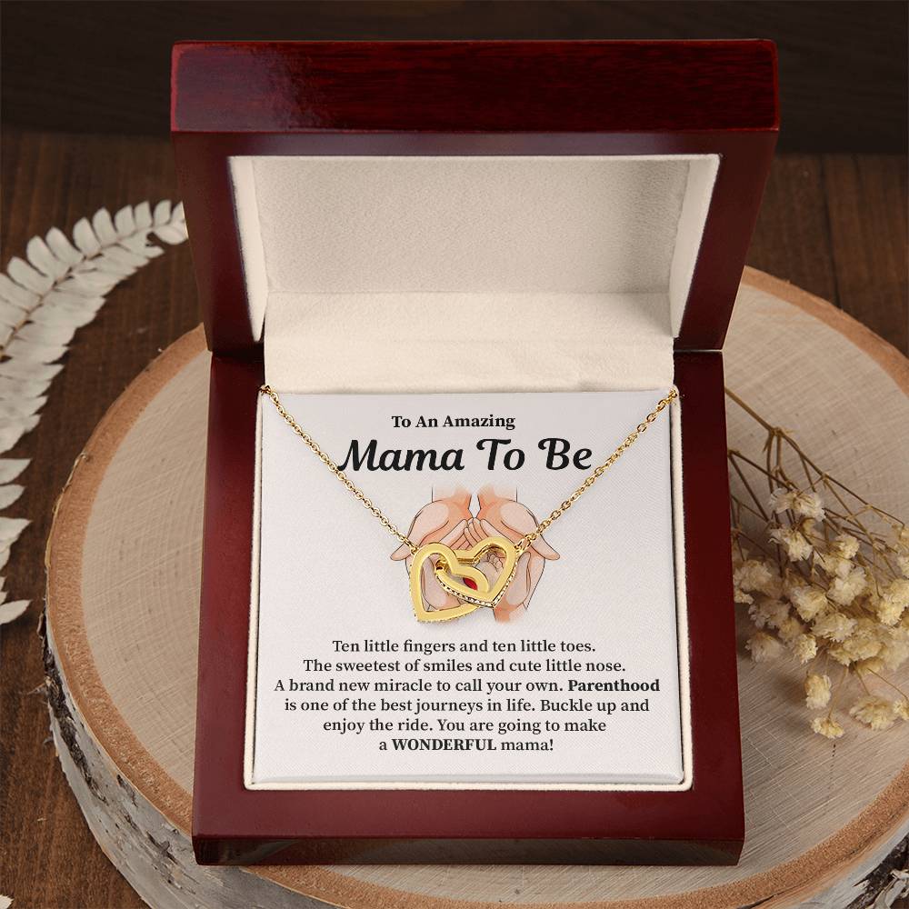 Mama to Be Necklace Gift – Baby Shower Message Card