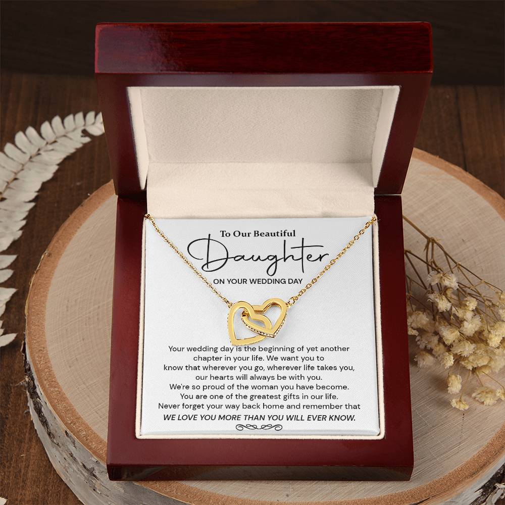 To Our Beautiful Daughter On Your Wedding Day Daughter Wedding Day Gift Wedding Necklace For Daughter Sentimental Wedding Gift For Daughter Meaningful Wedding Gift From Parents Celebrating Daughter On Wedding Day Emotional Gift For Daughter From Parents