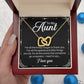 To My Aunt Interlocking Hearts Necklace – Meaningful Gift for Aunt, Appreciation Jewelry, Birthday Gift from Niece or Nephew