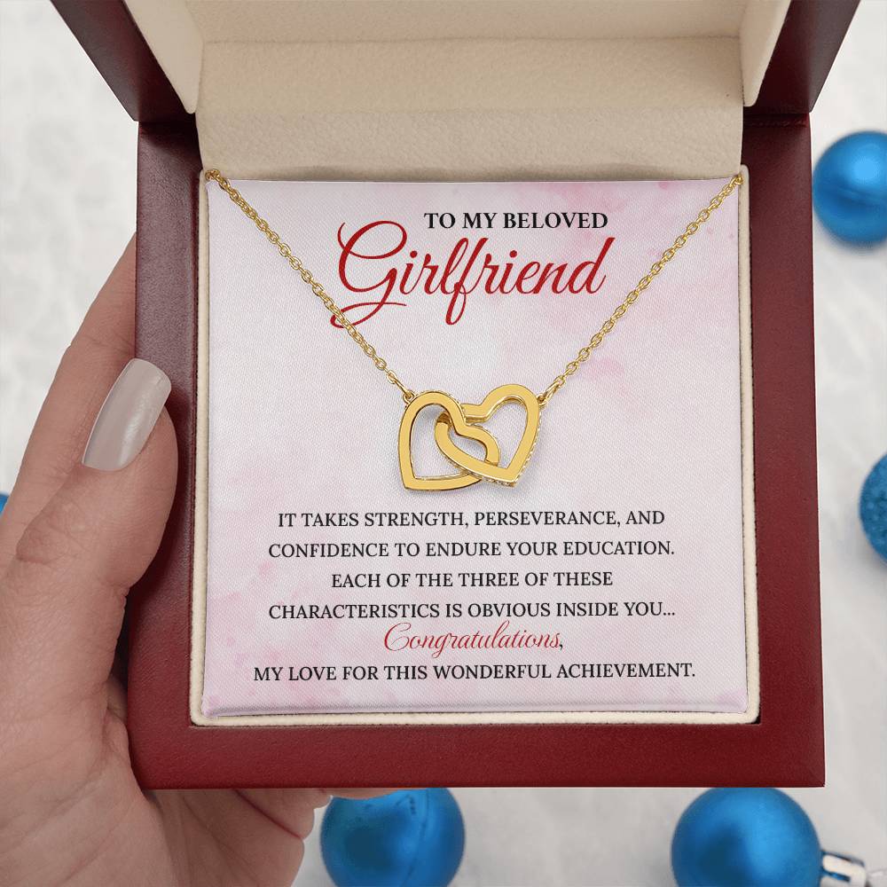 Girlfriend Graduation Necklace with Gift Card