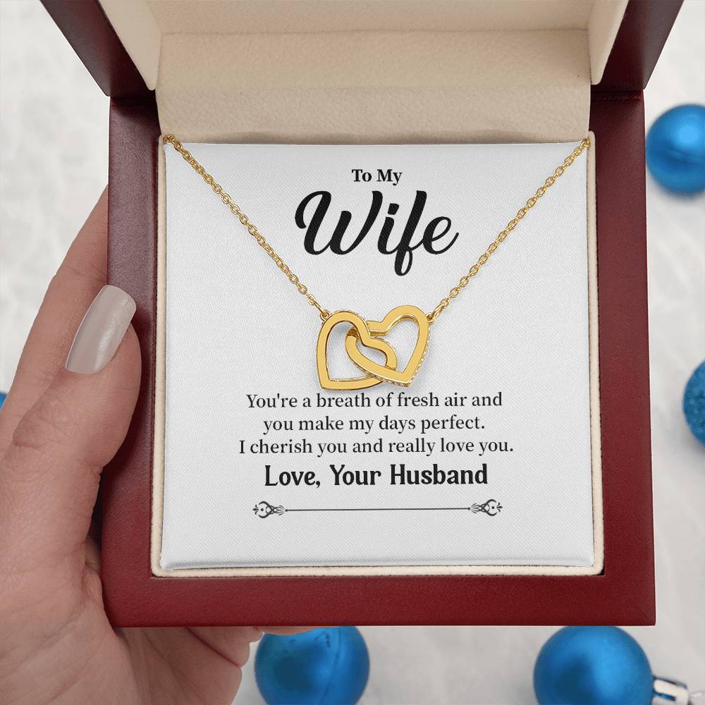 Romantic Necklace Gift for Wife from Husband with Message