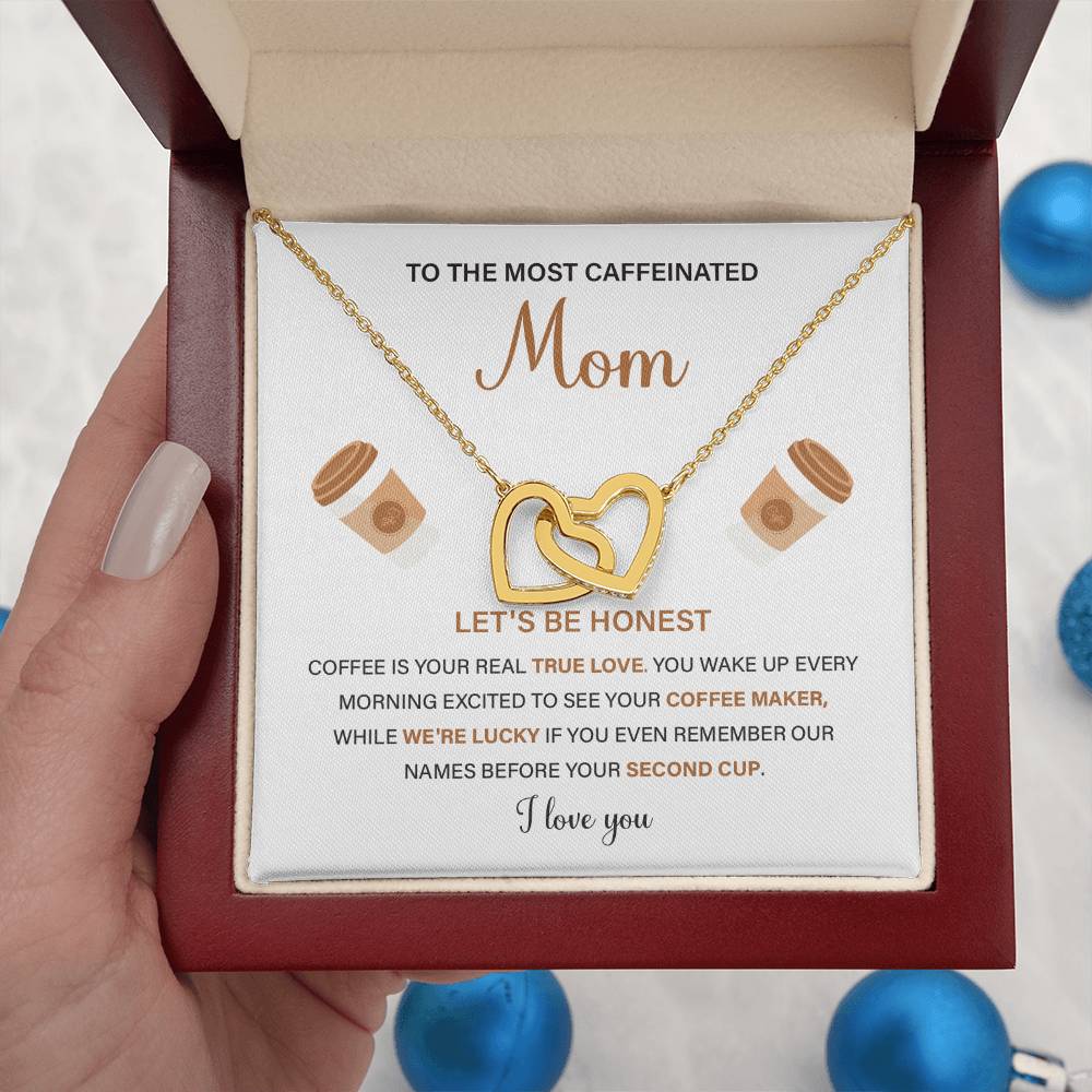 To The Most Caffeinated Mom Caffeinated Mom Necklace Gift Best Mom Ever Necklace Bond With Mom Necklace Spiritual Bond With Mom Necklace Forever Loved Mom Necklace Eternal Bond With Mom Necklace Thoughtful Gift For Mom Unique Gift For Mother-child Bond