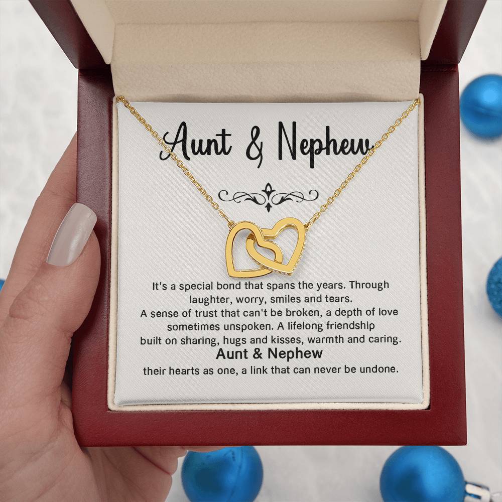 Aunt and Nephew Necklace Gift with Heartfelt Message Card
