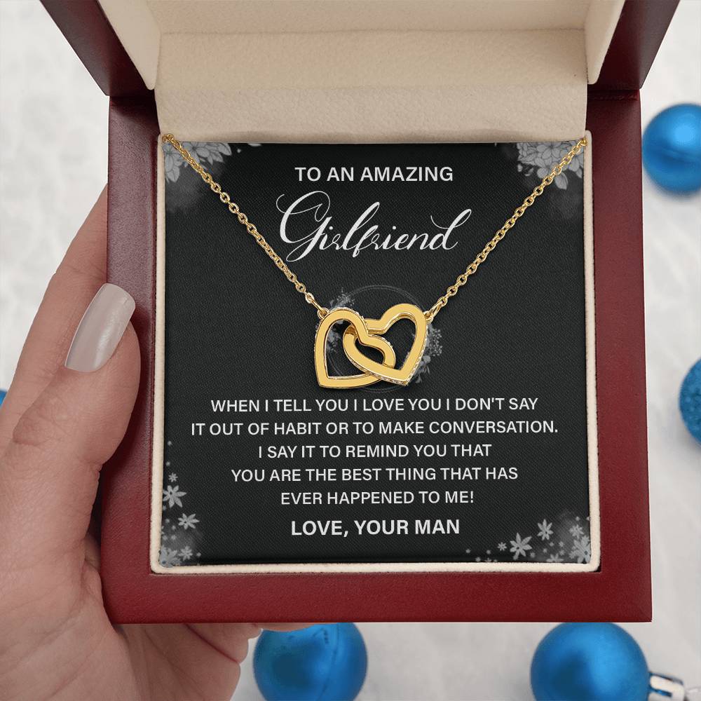 Amazing Girlfriend Necklace – Heart Pendant with Message Card
