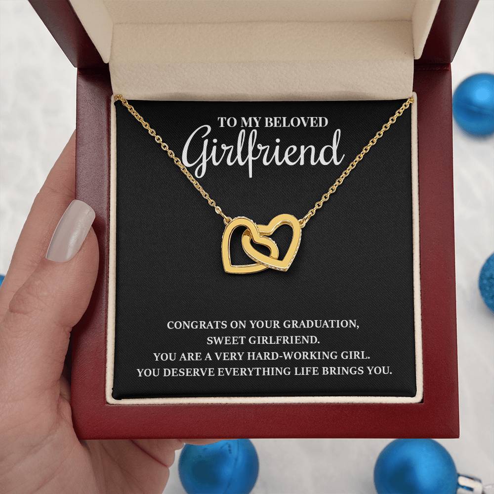 Graduation Necklace Gift for Girlfriend, Heart Design