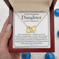 Engagement Necklace for Daughter from Parents – Joyful Message Card
