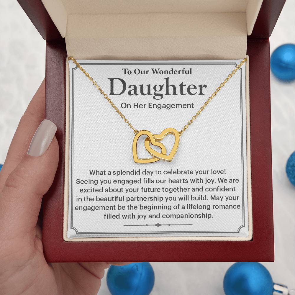 To Our Wonderful Daughter Daughter Engagement Necklace Engagement Gift For Daughter Sentimental Gift For Daughter’s Engagement Jewelry Gift For Daughter’s Engagement Wedding Journey Gift For Daughter Jewelry Gift For Daughter Special Engagement Gift