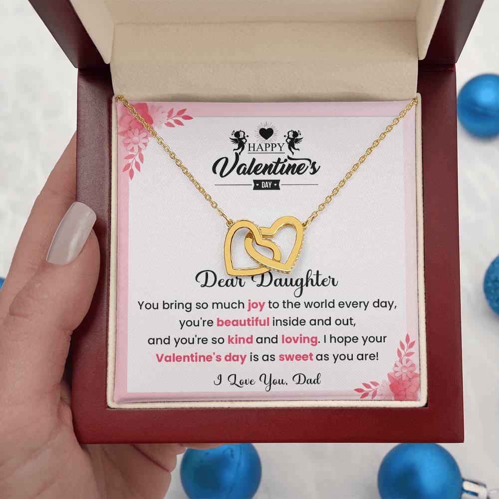 Valentine’s Heart Necklace for Daughter Gift