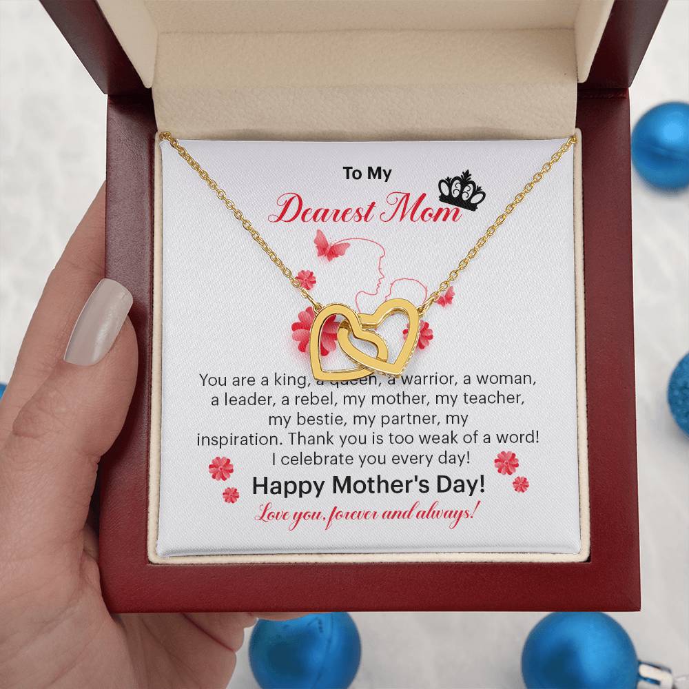 Dearest Mom Necklace Gift – Mother’s Day Message Card