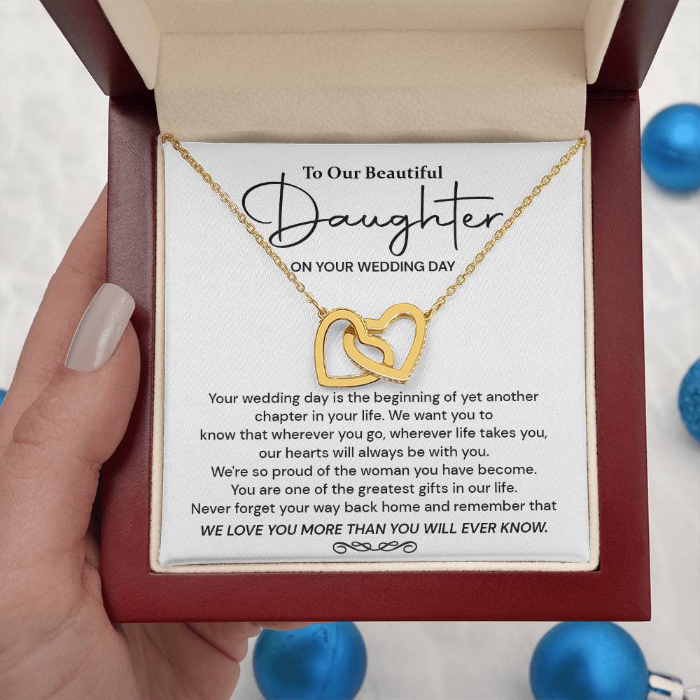 To Our Beautiful Daughter On Your Wedding Day Daughter Wedding Day Gift Wedding Necklace For Daughter Sentimental Wedding Gift For Daughter Meaningful Wedding Gift From Parents Celebrating Daughter On Wedding Day Emotional Gift For Daughter From Parents