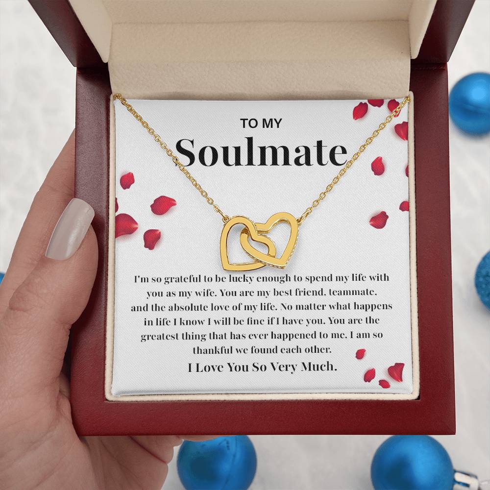 Soulmate Necklace Gift for Wife – Heart Pendant Box