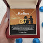 Son to Mother Necklace Gift with Family Message