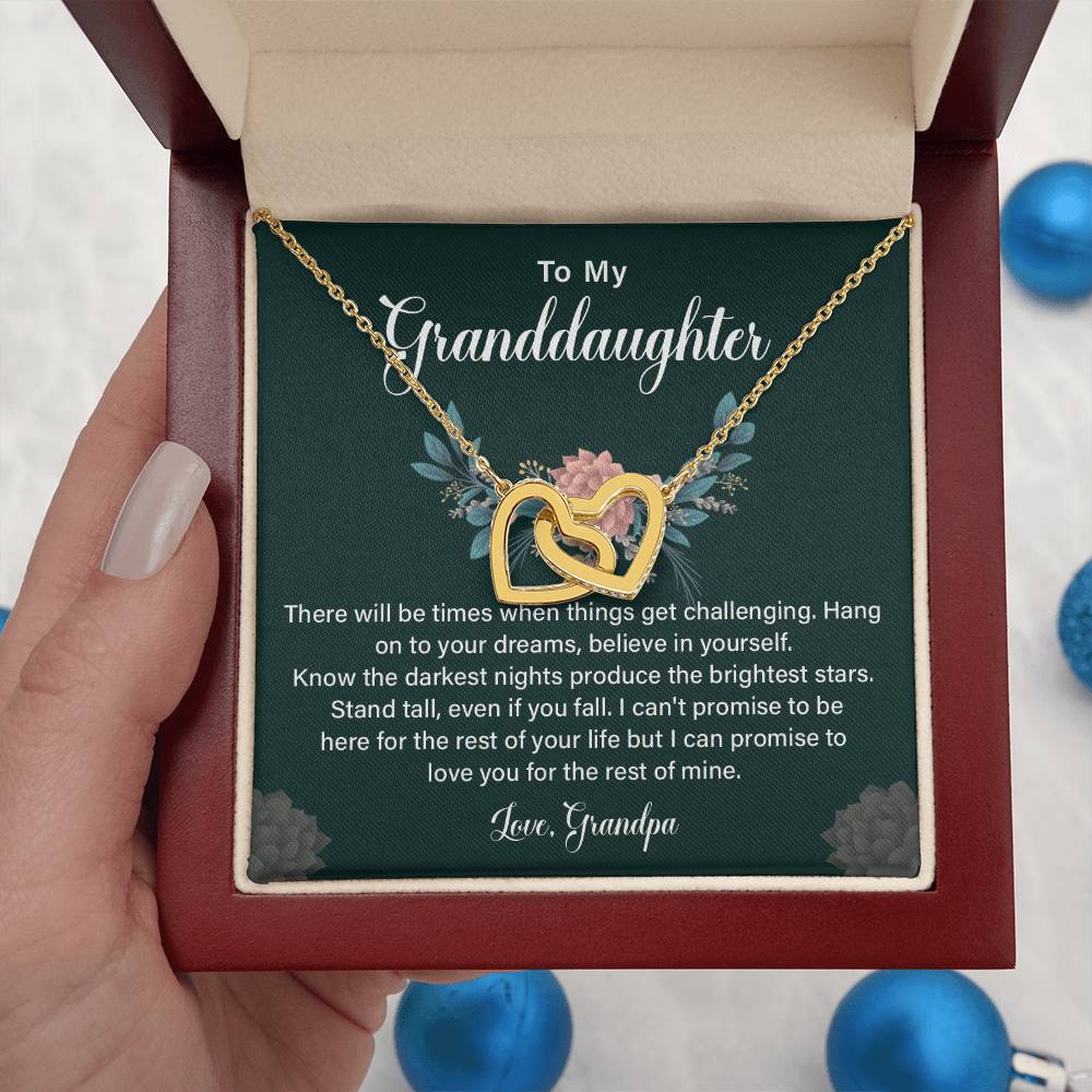 Granddaughter Necklace from Grandpa With Gift Box