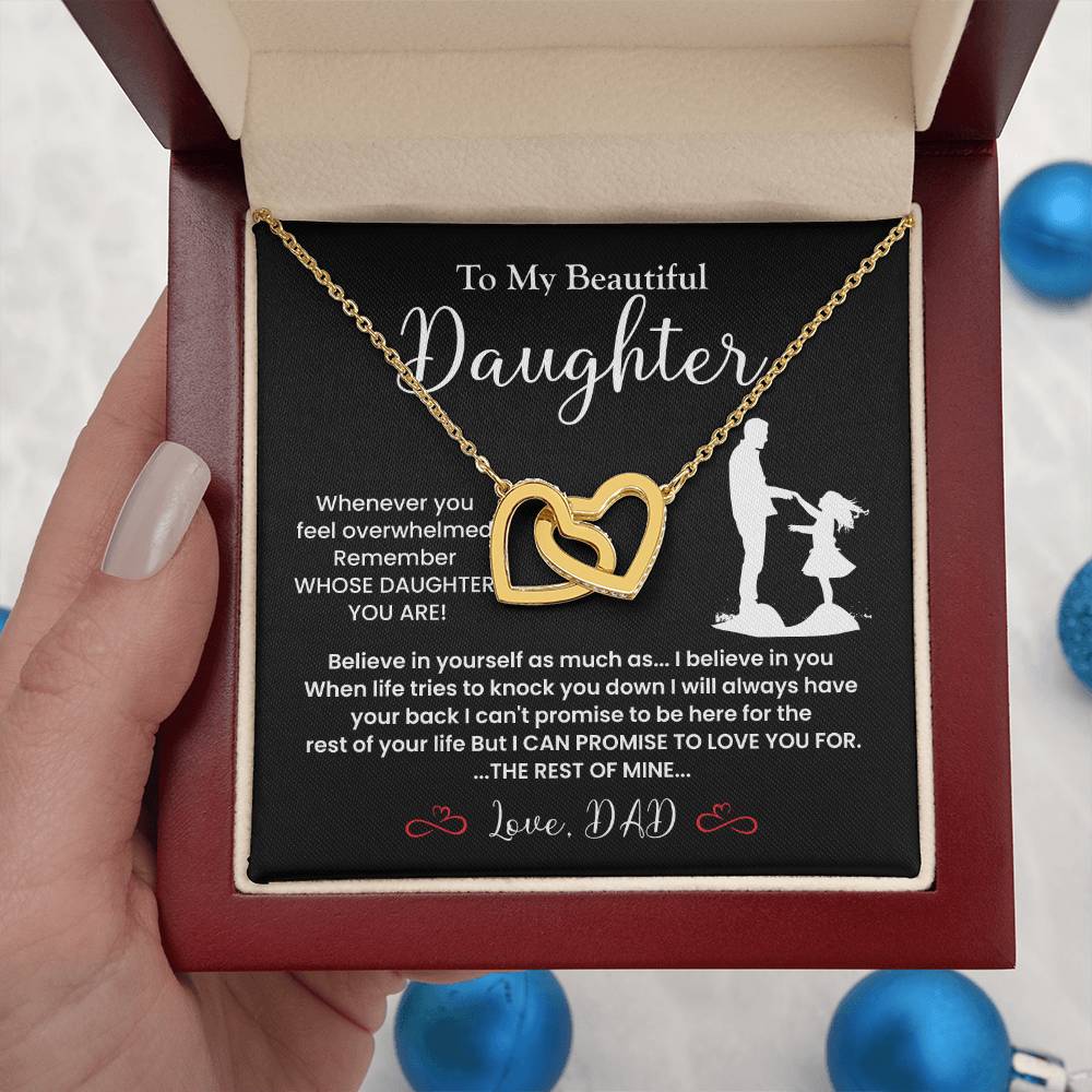 Daughter Gift from Dad – Love & Strength Necklace Message