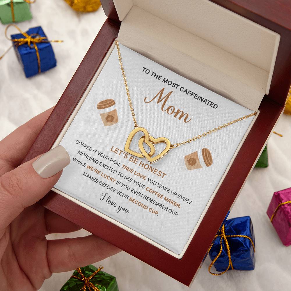 To The Most Caffeinated Mom Caffeinated Mom Necklace Gift Best Mom Ever Necklace Bond With Mom Necklace Spiritual Bond With Mom Necklace Forever Loved Mom Necklace Eternal Bond With Mom Necklace Thoughtful Gift For Mom Unique Gift For Mother-child Bond