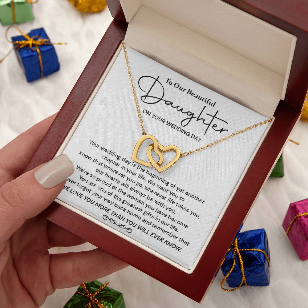 To Our Beautiful Daughter On Your Wedding Day Daughter Wedding Day Gift Wedding Necklace For Daughter Sentimental Wedding Gift For Daughter Meaningful Wedding Gift From Parents Celebrating Daughter On Wedding Day Emotional Gift For Daughter From Parents