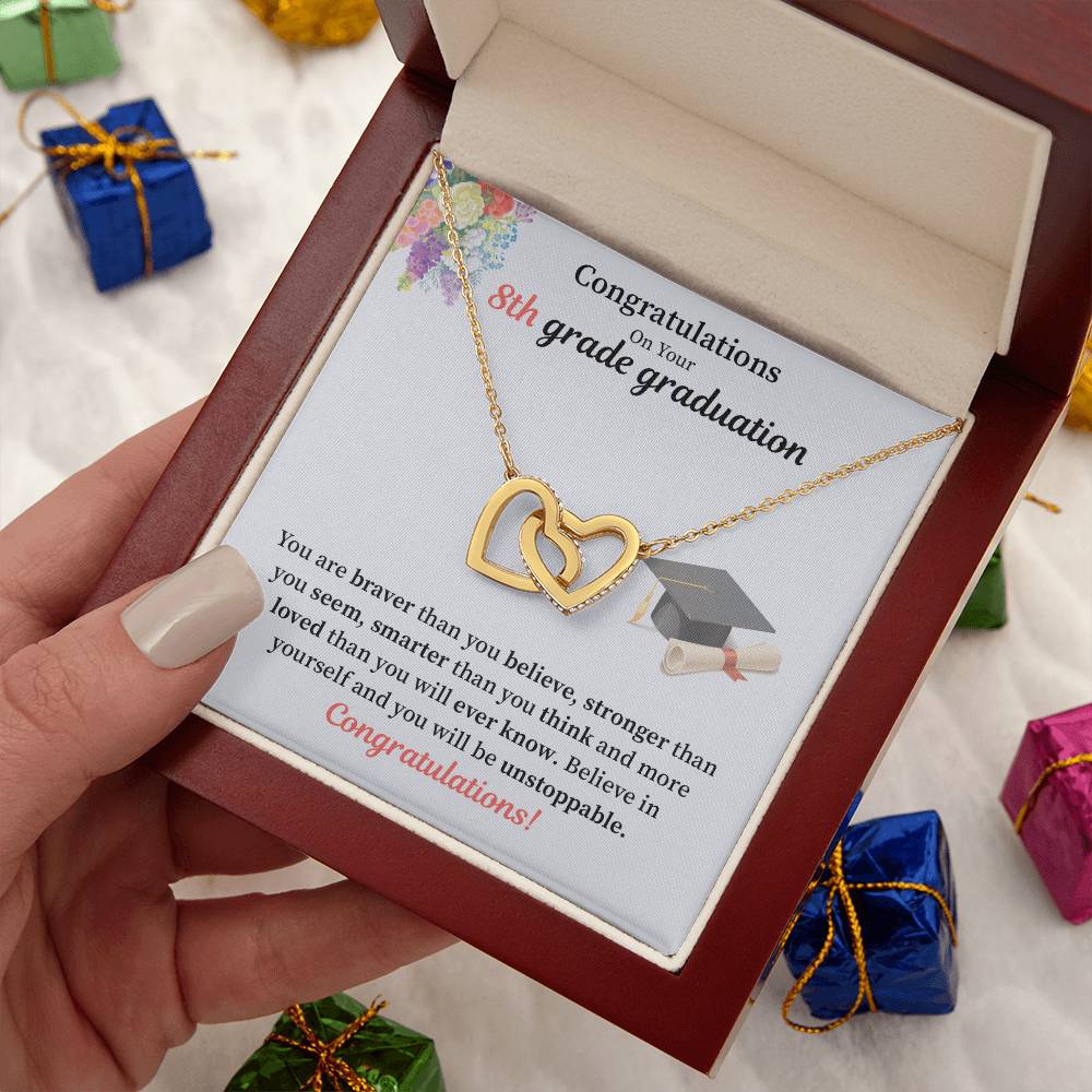 8th Grade Graduation Necklace Gift for Daughter or Granddaughter