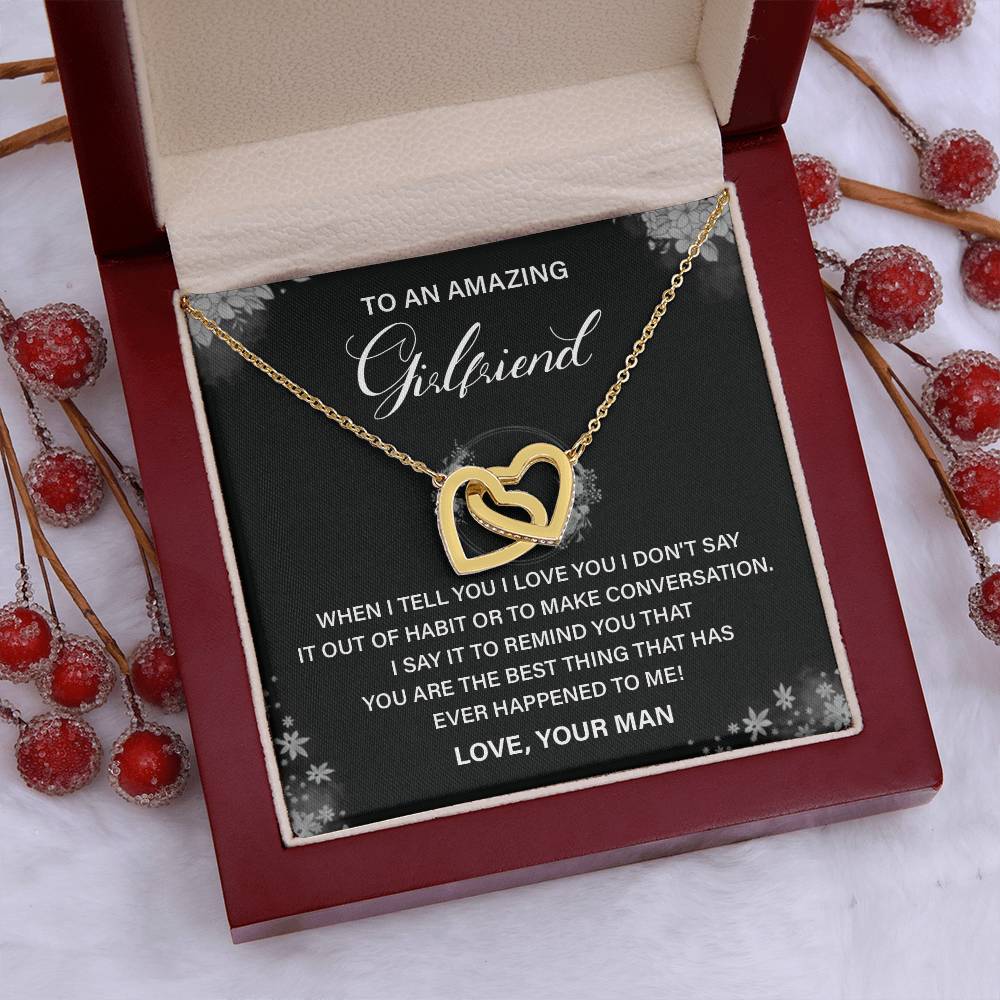 Amazing Girlfriend Necklace – Heart Pendant with Message Card